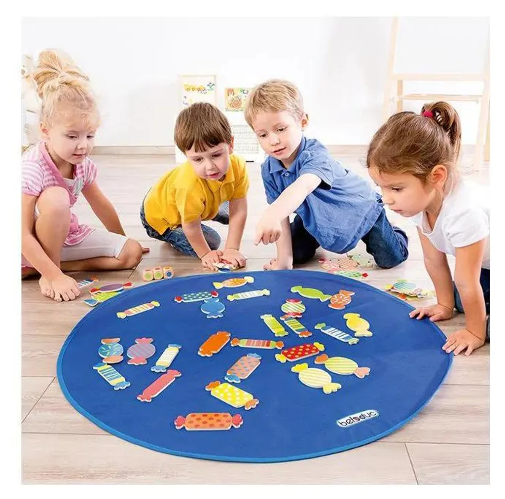 XXL Candy Beleduc Nouveau Jeu Géant d'Observation avec Pièces en Bois