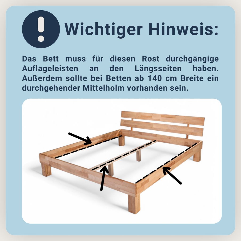 Betten-ABC Premium Rollrost, Stabiles Erlenholz, stabilem Produktbild 5