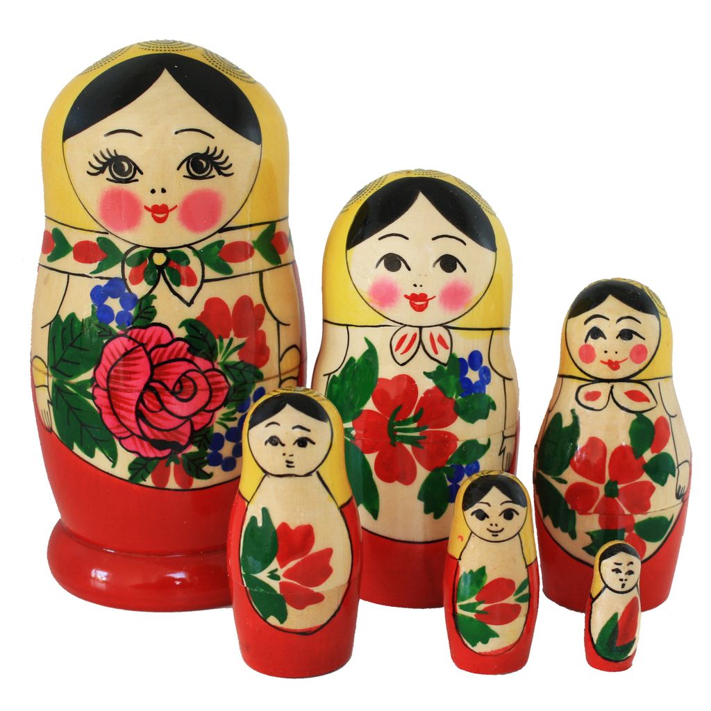 8 pcs Hölzerne Russische Puppen Babushka Matroschka Matrjoschka Spielzeug 