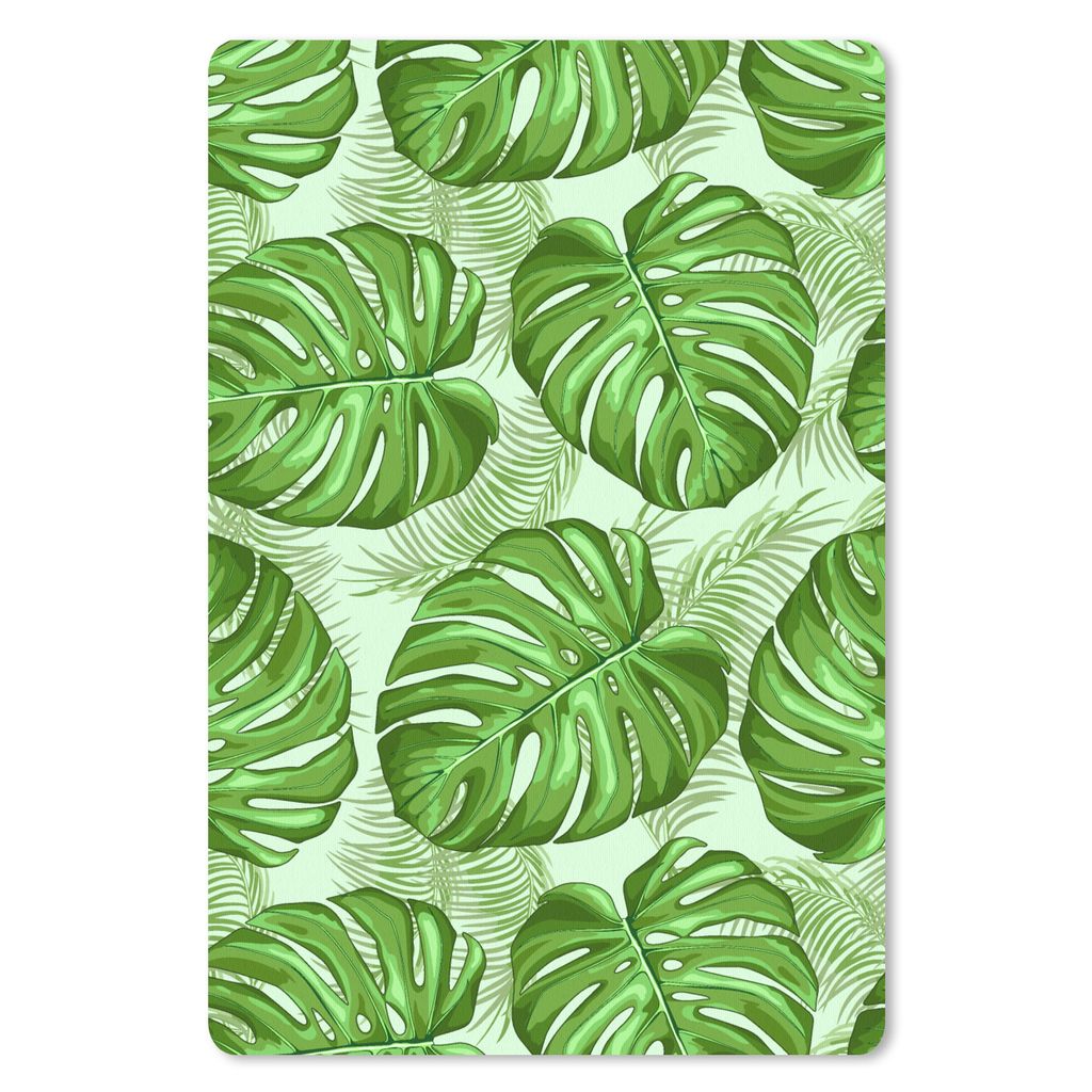 MuchoWow Mauspad Mousepad Monstera - Palmenblatt - Muster 18x27 cm - Mousepads - Maus Mat - Pad - Mausunterlage