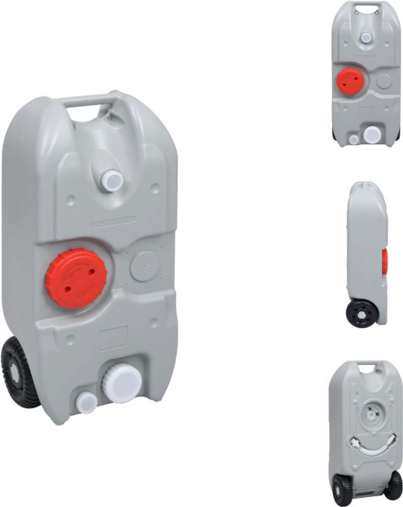 vidaXL Camping-Wassertank mit Rollen 40 L Grau - Camping & Wandern