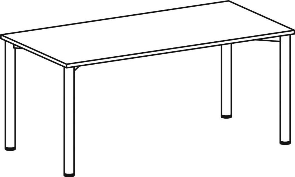 Geramöbel Konferenztisch grau 1600x800x720mm geramöbel