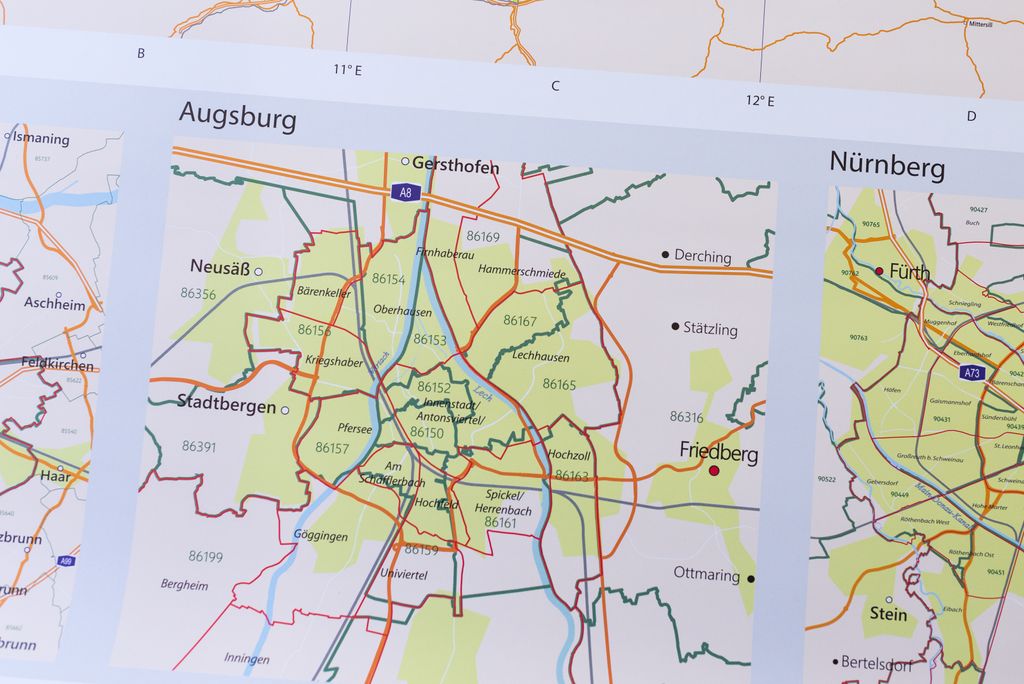 XL Postleitzahlenkarte von Bayern, Wandkarte PLZ, mit Produktbild 3