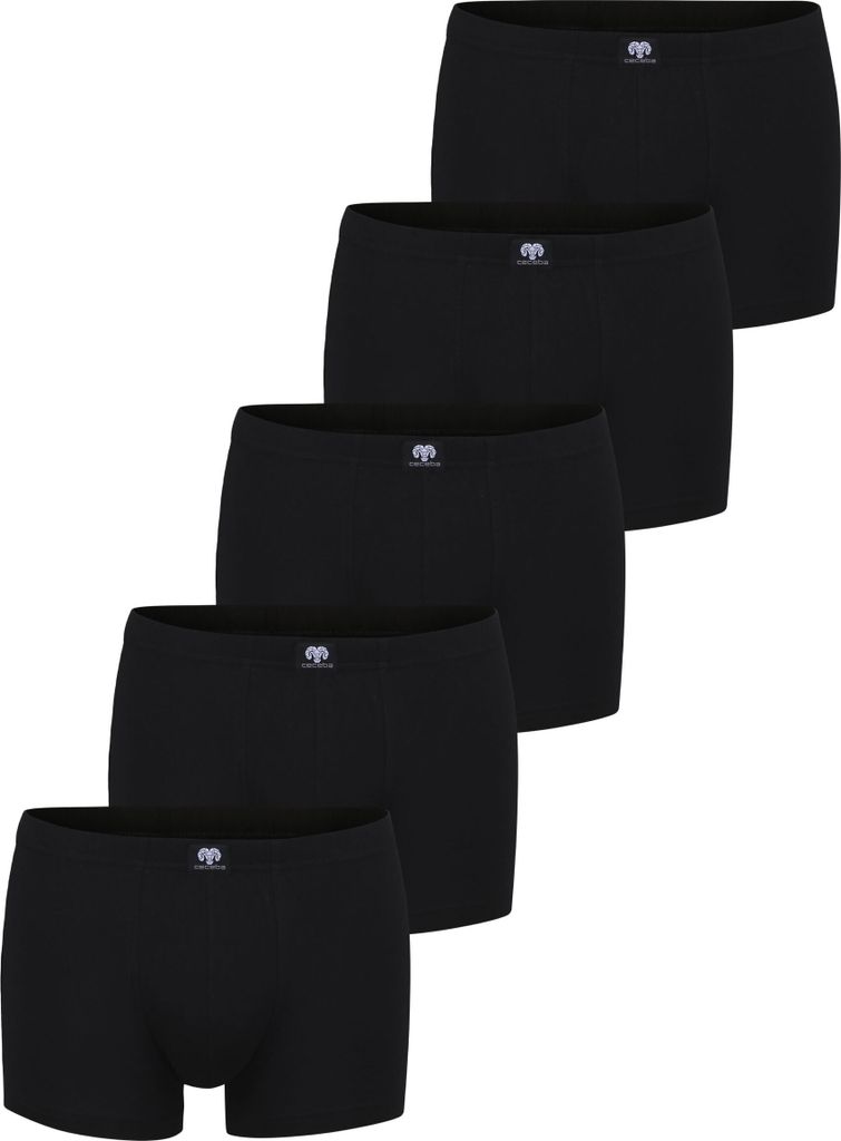 CECEBA Herren Short-Pants schwarz uni 5er Pack Größe: 14