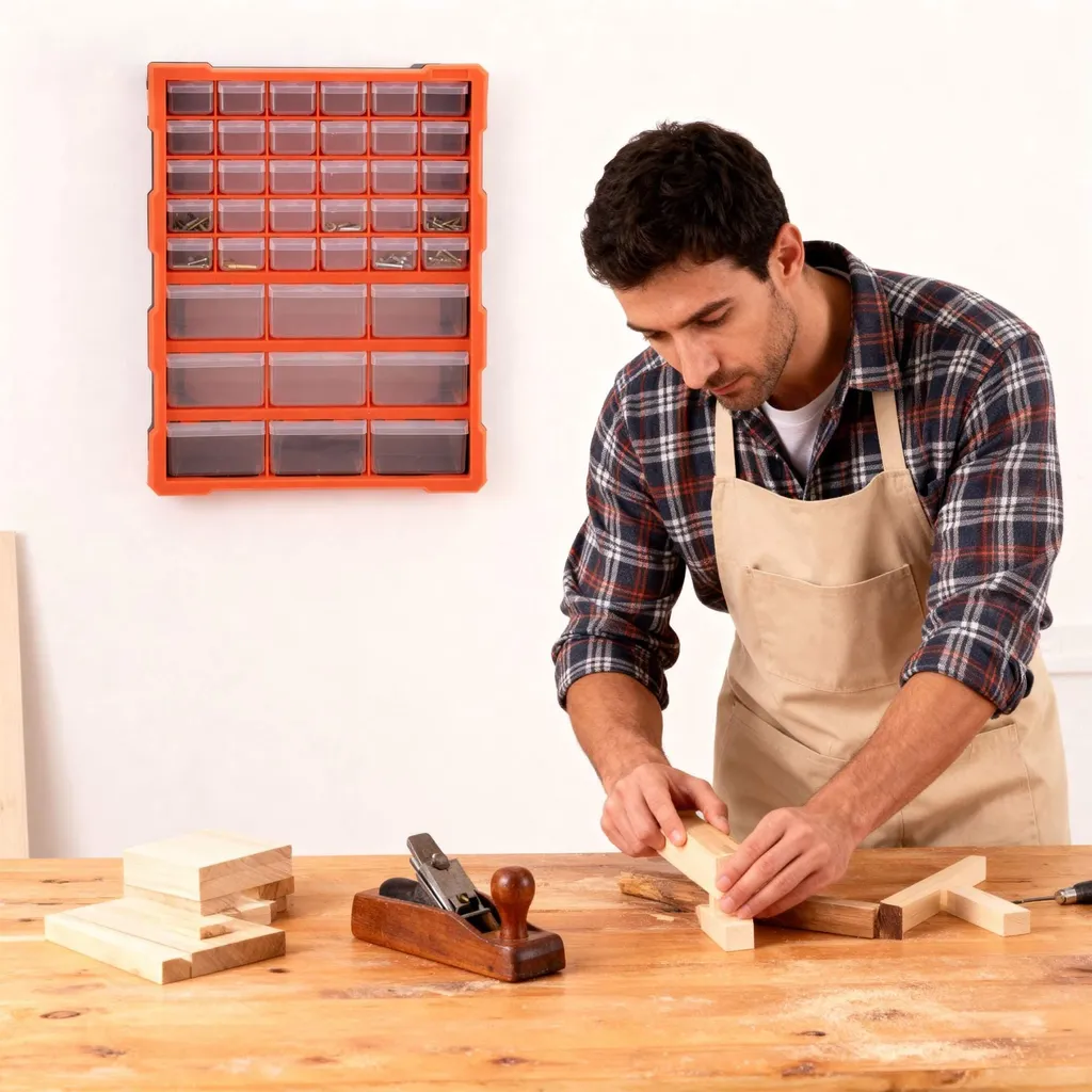 Organiseur d'atelier 39 tiroirs robuste avec compartiments modulables