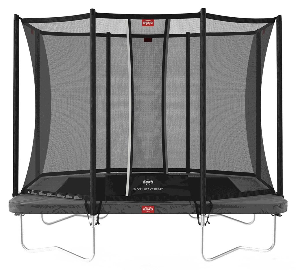 BERG Trampolin Ultim Favorit Regular 280 + Sicherheitsnetz Comfort Grau