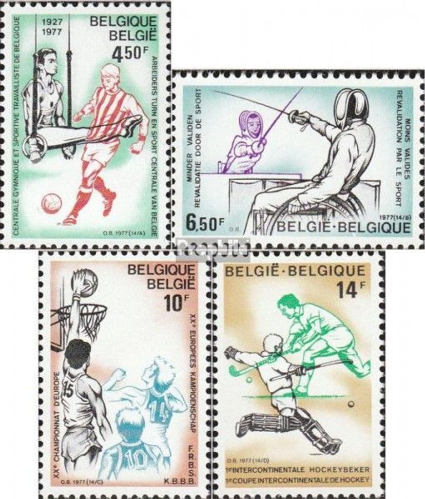 Briefmarken Belgien 1977 Mi 1915-1918 (kompl.Ausg.) Produktbild 