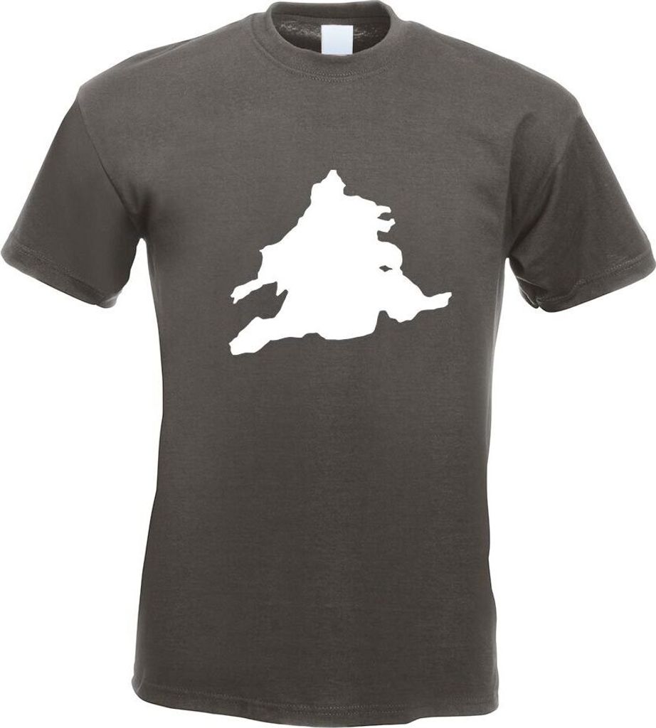 Kiwistar - T-Shirt - Graphit - Walchensee - Deutschland - See Motiv Bedruckt Funshirt Design Print - mit Motiv Bedruckt - Funshirt Design - Sport -...