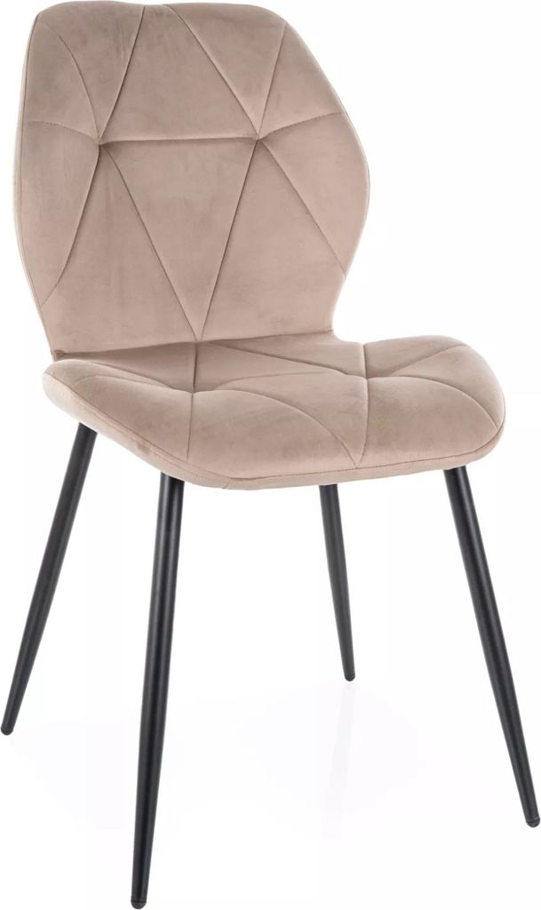 Esszimmerstuhl SOLARA – dunkelbeige/schwarz