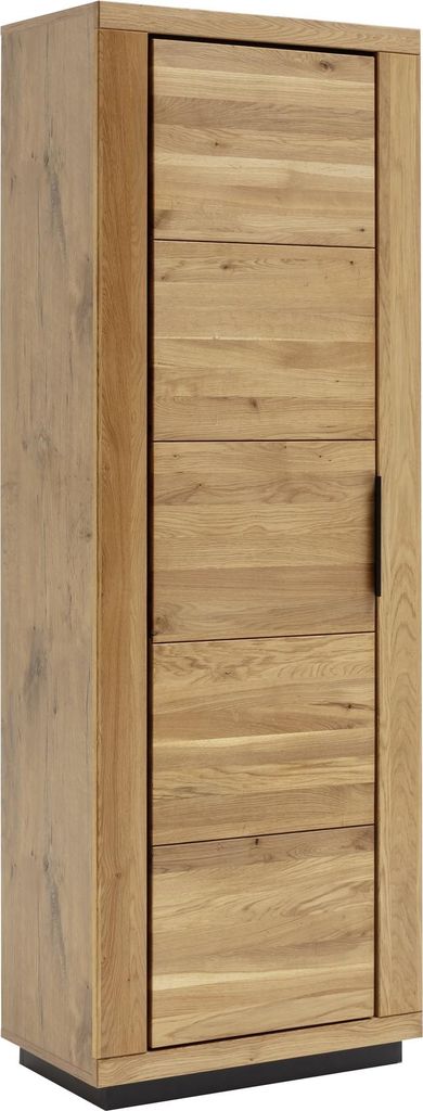 Garderobenschrank >GRENO< 2 Böden, 1 Stange, in Eiche teilmassiv - 69,5x200,5x40 (BxHxT)