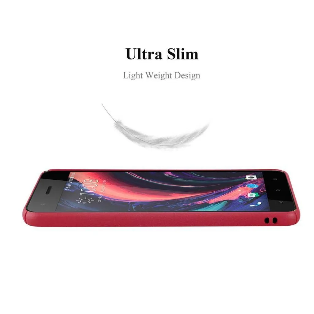 Cadorabo Case Compatible with HTC Desire 816 in Candy Apple RED - Sh