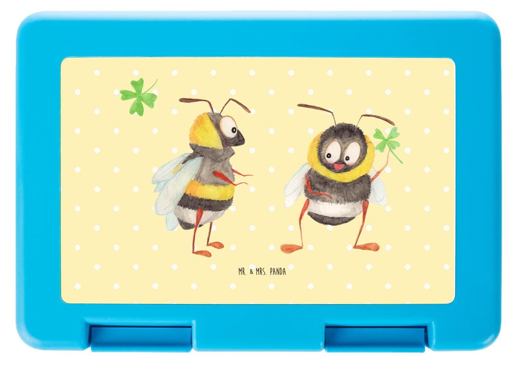 Mr. & Mrs. Panda Bentobox Hummeln Kleeblatt - Gelb Pastell - Geschenk, Bento Box, Lebensmittel Aufbewahrungsbox, Tiere, Biene Deko, Lunchbox, Meal ...
