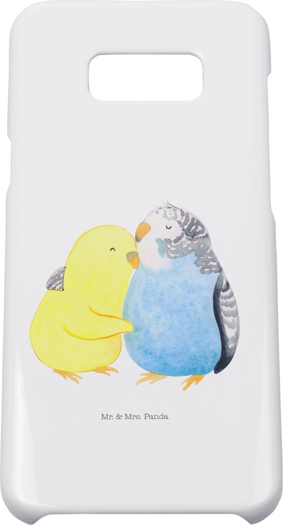 Mr. & Mrs. Panda Samsung Galaxy S8 plus Handyhülle Wellensittich Liebe - Weiß - Geschenk, Freundin, Verknallt, glücklich, Handy Case, Hülle, Ku...