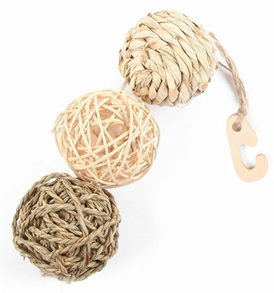 Nature First Ball Hanger Happy Pet - Jouet à ronger en saule pour lapin