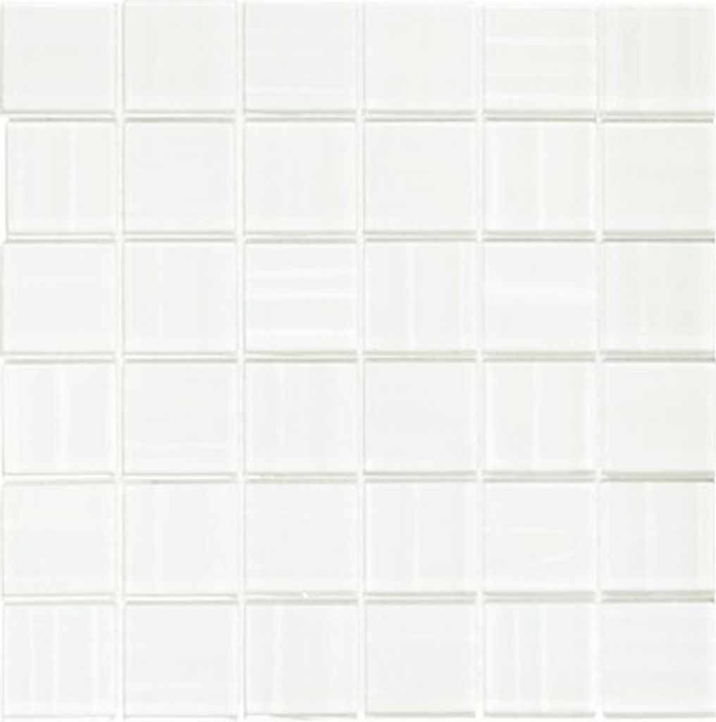 Glasmosaik weiß glänzend 29,8x29,8 cm