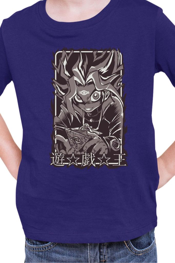 Kinder T-Shirt Japan Manga Anime Comics Yu Gi 027, / Dunkelblau