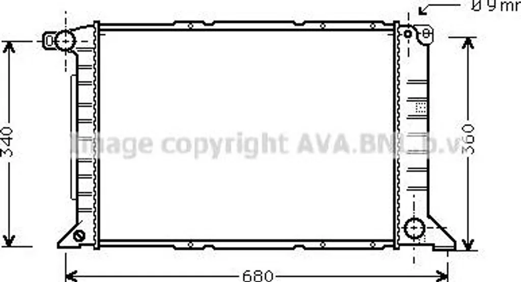 Radiateur moteur AVA FD2261 pour Transit - OE 1023920 - Qualité OEM