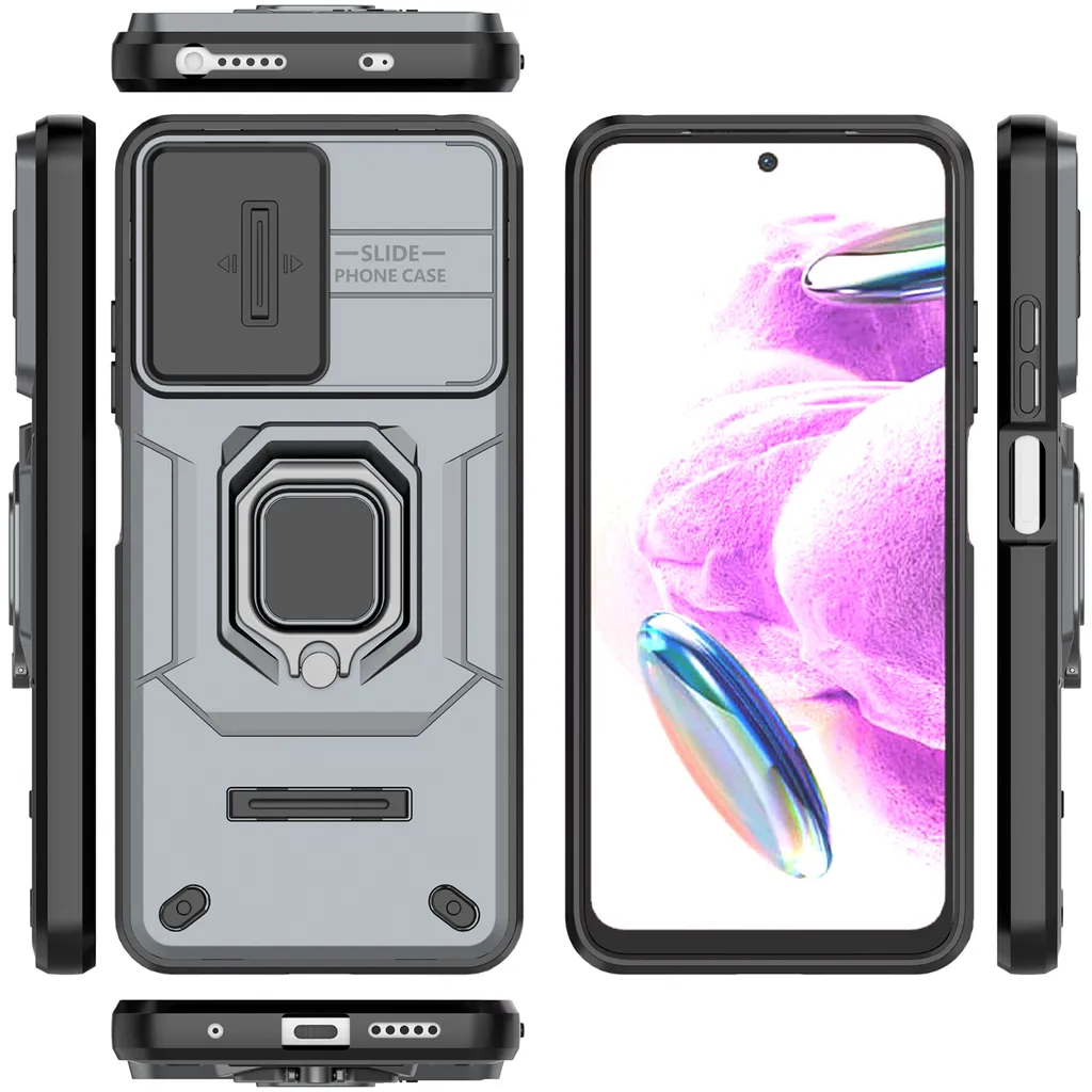 Cover Rugged Xiaomi Redmi Note 12S con Slide Camera e Kickstand - 2
