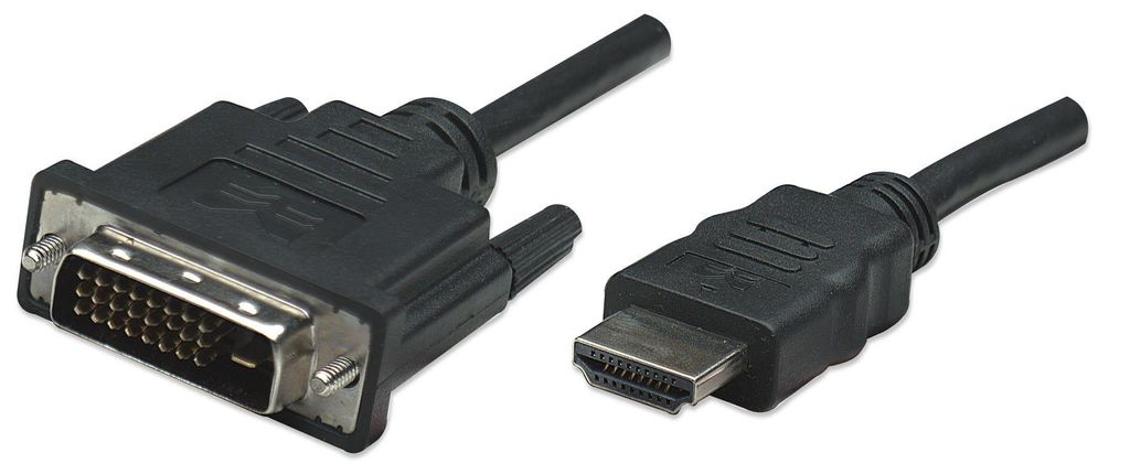 MANHATTAN HDMI auf DVI-Kabel, HDMI-Stecker auf DVI-D, 1m Image du produit 