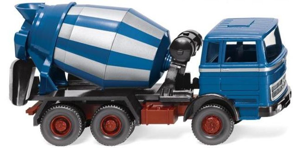 Wiking LKW MB 1620 Betonmischer azurblau/silber 068206