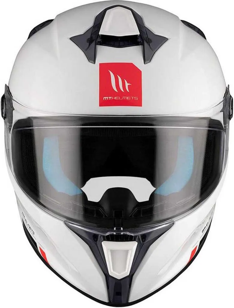 Casque intégral MT Helmets Targo S Solid A0 Blanc Brillant - Taille M - 8