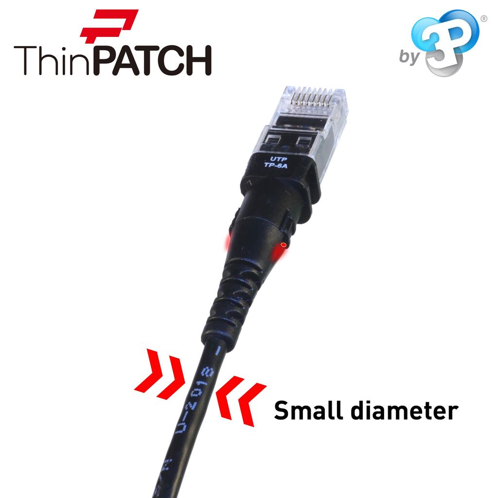 PatchSee TP-6A-U/7, 2,1 m, Cat6a, U/UTP (UTP), RJ-45, RJ-45, Schwarz