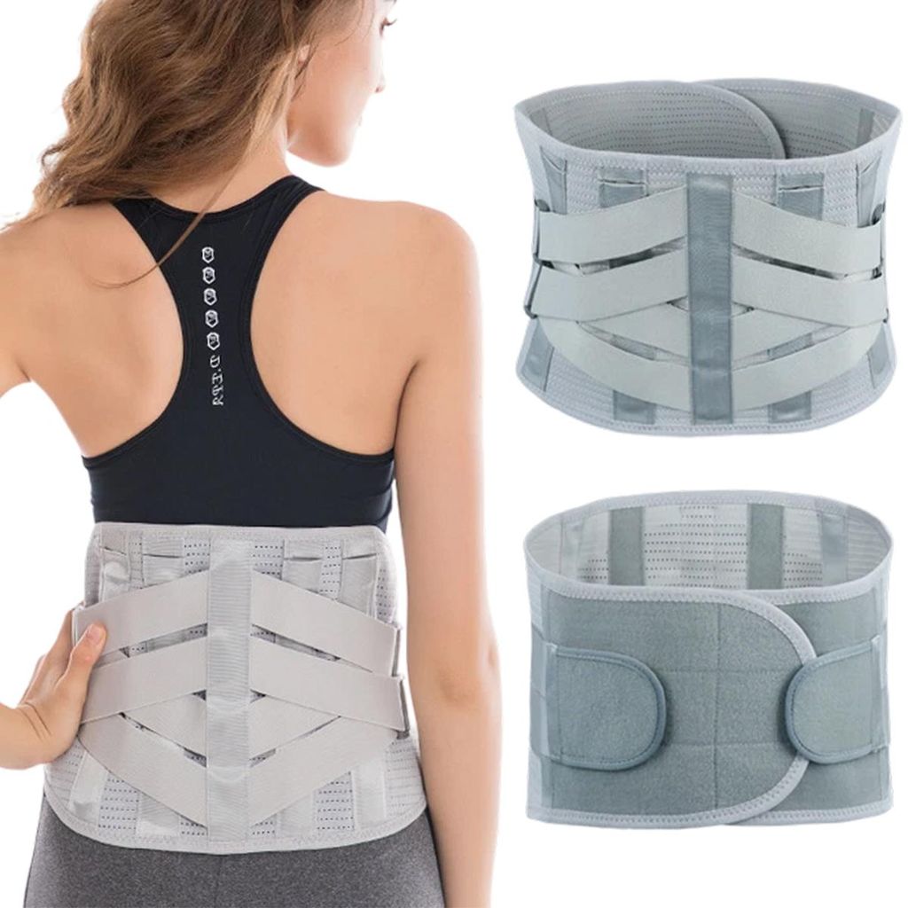 Rückenstützgürtel mit 7 Stützstreben,Lendenwirbelstütze zur Schmerzlinderung bei Ischias & unterem Rücken, atmungsaktiv für Heben & Alltag