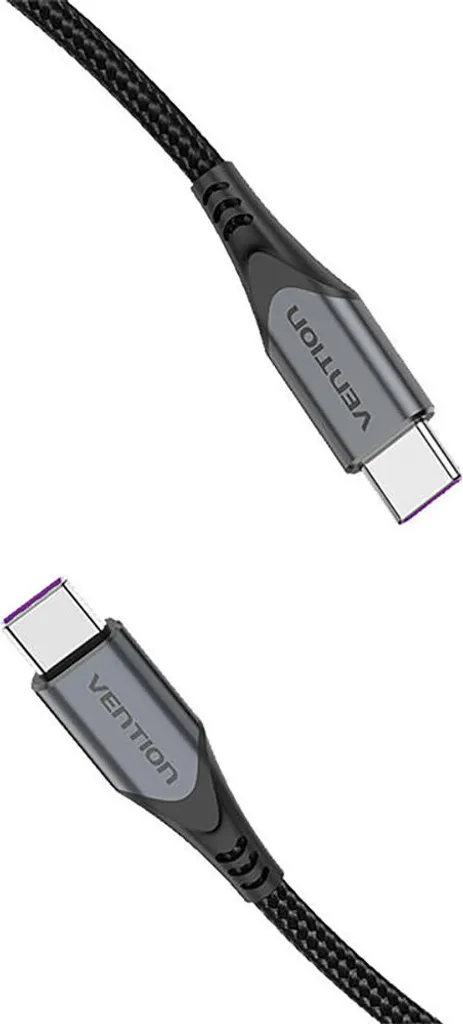 USB-C to USB-C 100W Vention TAHHF 5A 1m USB 3.1 Gen2 4k cable (gray) - 3