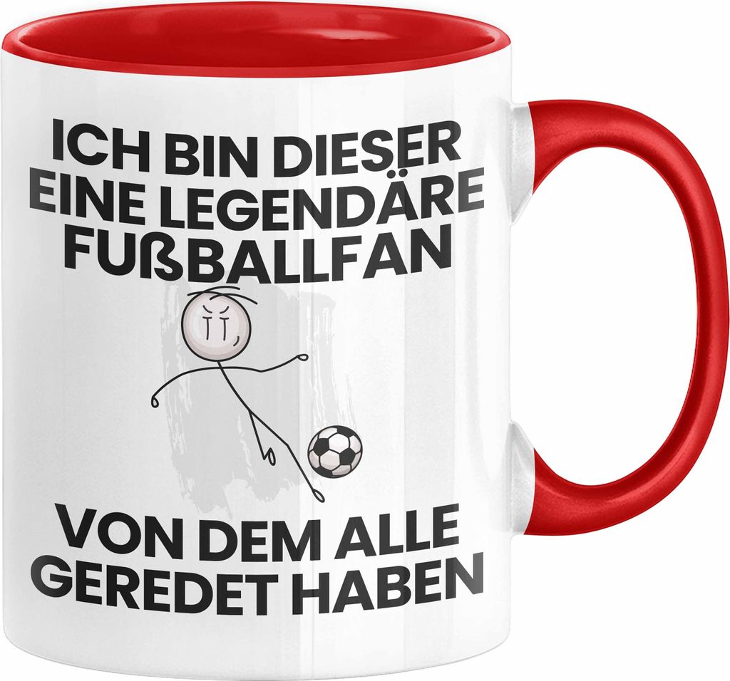 Fußballfan Geschenk Tasse Lustige Geschenkidee Geburtstag für Fußballfan Ich Bin Dieser Legendäre Fußballfan Von Dem Alle Geredet Haben Kaffee...