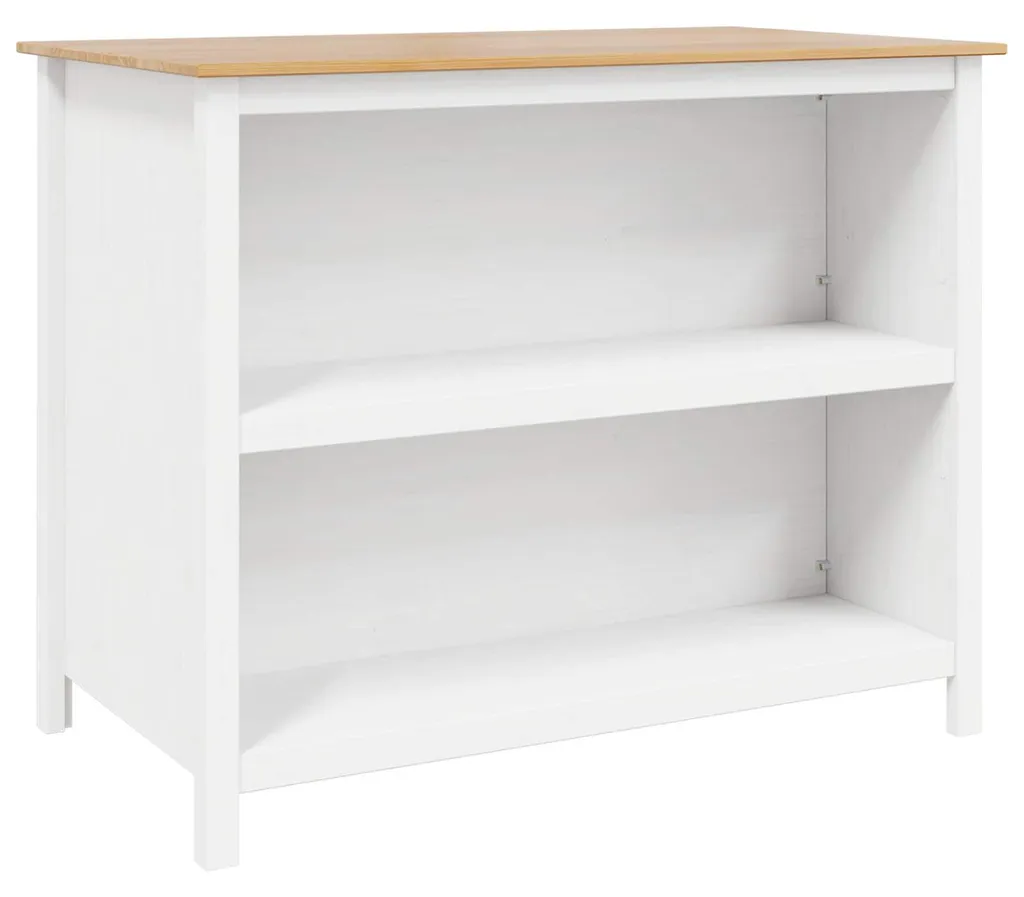 Table de cuisine HILL 112x66x90 cm en bois massif blanc design épuré