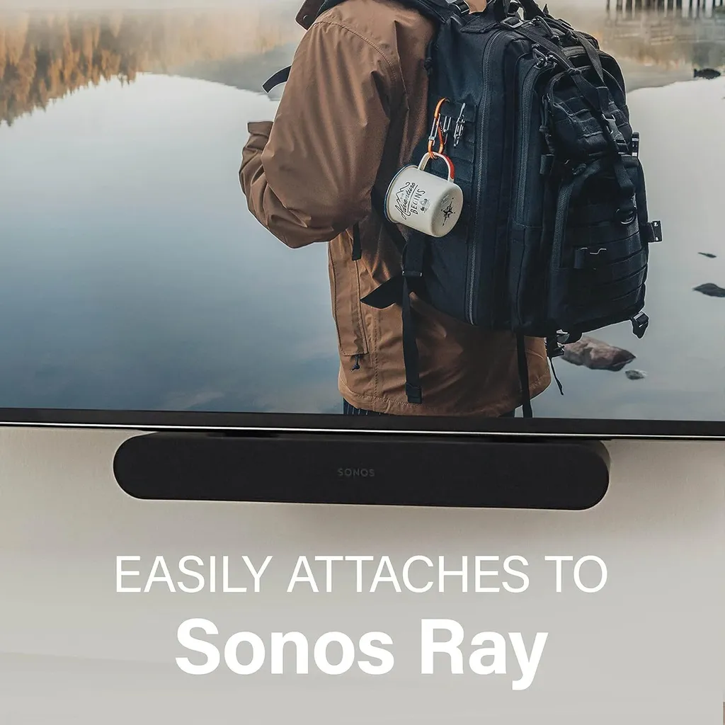 Supporto Sonos Ray SANUS Nero - Rendi la tua TV sicura e ordinata - 3