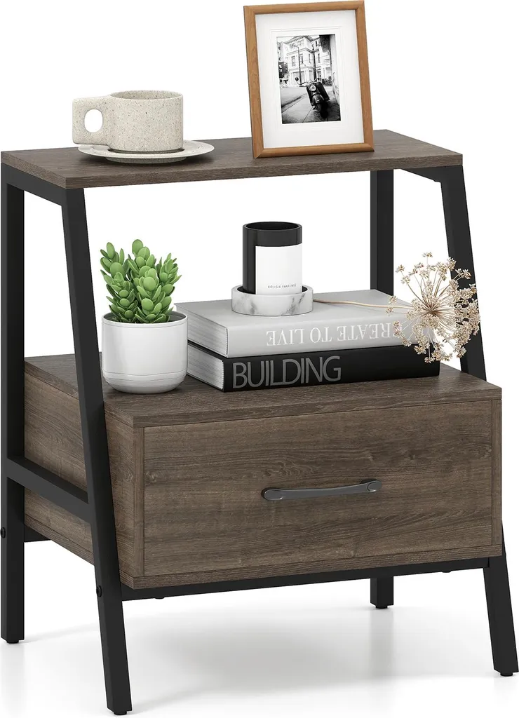 Petite table de salon pratique pour petits espaces avec tiroir et rangement