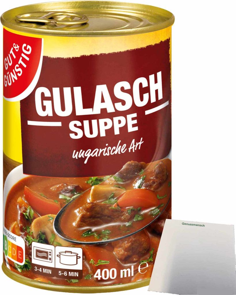 Gut & Günstig Gulaschsuppe ungarische Art (400ml Dose) + usy Block