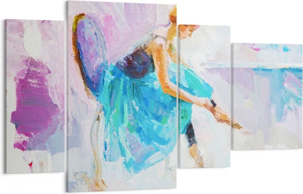 Bild auf Leinwand - Leinwandbild - Balletttänzer tanzen - 120x70cm - Wand Bild - Wanddeko - Leinwanddruck - Bilder - Kunstdruck - Wanddekoration -...