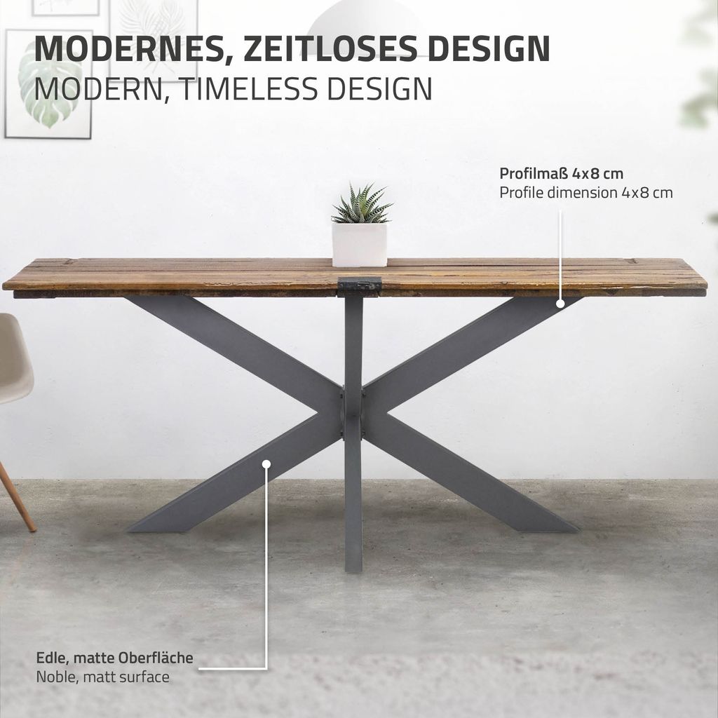ML-Design nohy stola Spider cross frame, 78x71x120 cm, Obrázok produktu 