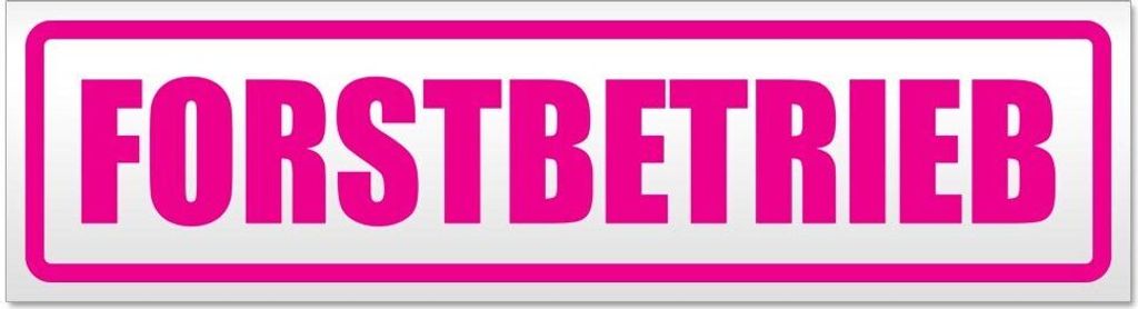 Kiwistar Forstbetrieb Magnetschild Schild magnetisch - 45cm Pink - Magnetfolie für Auto PKW Kfz