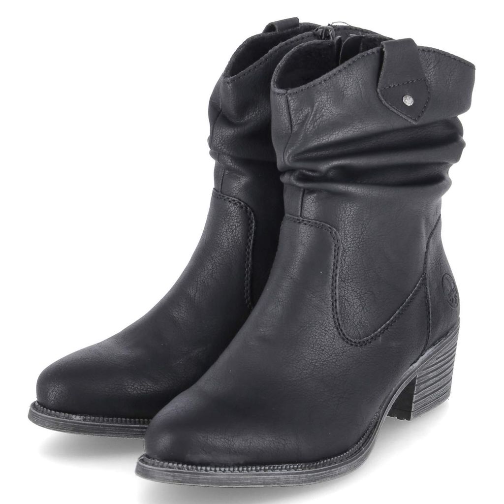 Rieker Damen Stiefeletten Schwarz Kunstleder  Größe: 39 Produktbild 