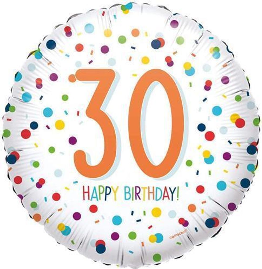 Amscan Confetti Birthday 30 0 0 STK