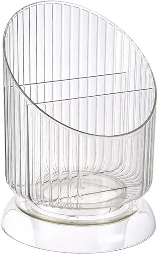 Porte-pinceaux de maquillage blanc minimaliste - Plastique haute qualité