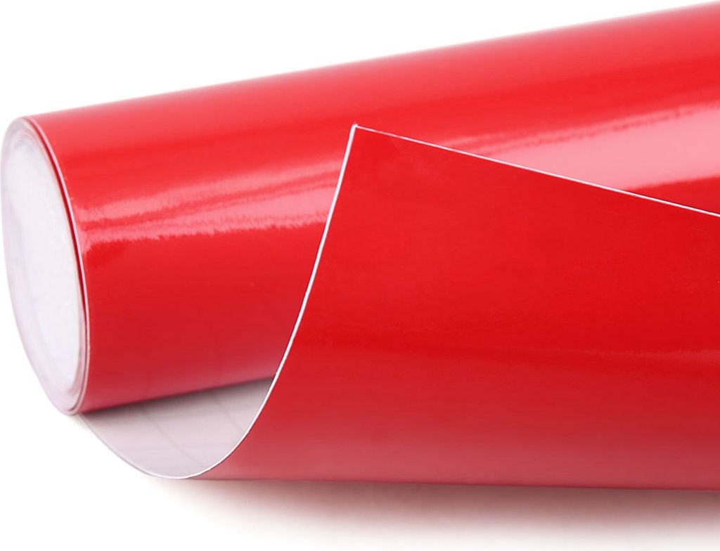 Auto Folie Glanz Rot - 152cm x 30cm - Selbstklebend & Lackschutzfolie
