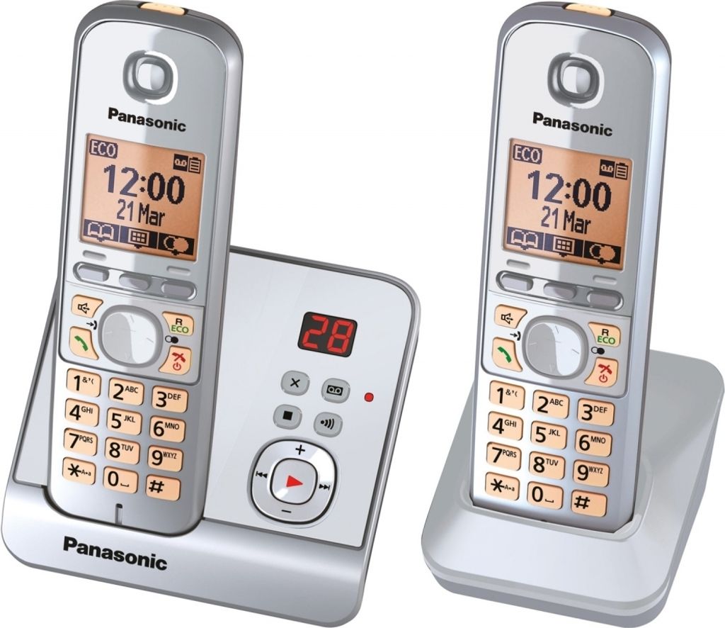 PANASONIC KX-TG6722GS srebrny perłowy DECT/AB Zdjęcie produktu 1