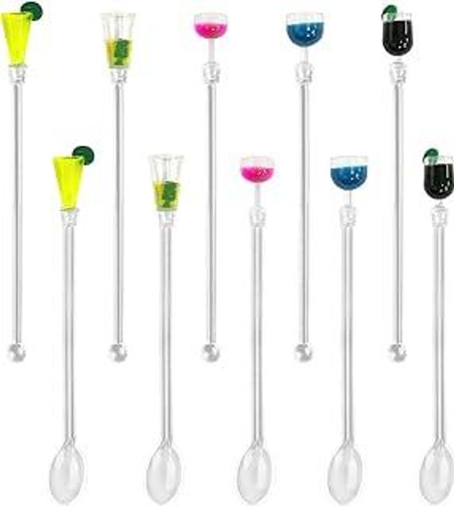 10-teiliger Mixer, Cocktail-Set, Gartenbar-Zubehör, Bar-Dekorationen, Getränke-Mixstab, Weinglas-Mixstab