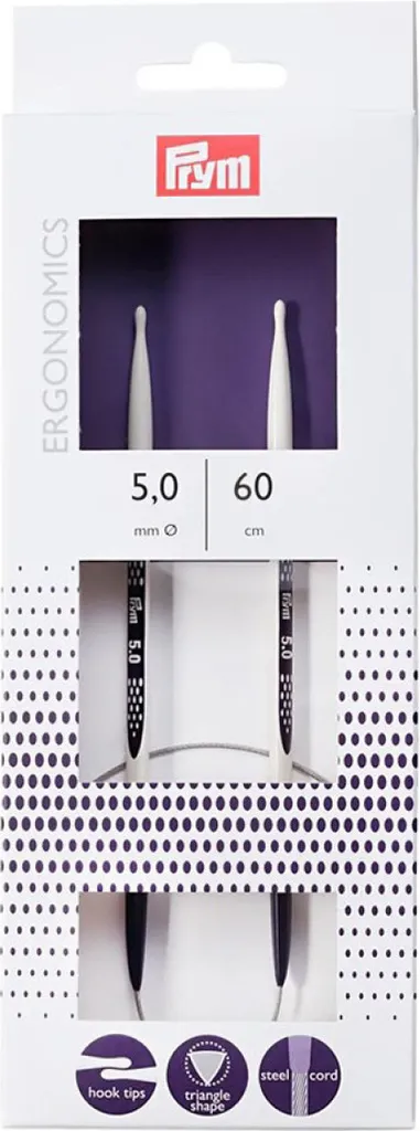 Lusso Ergonomico: Prym Ferri Circolari 5mm x 60cm per Lane Pregiate