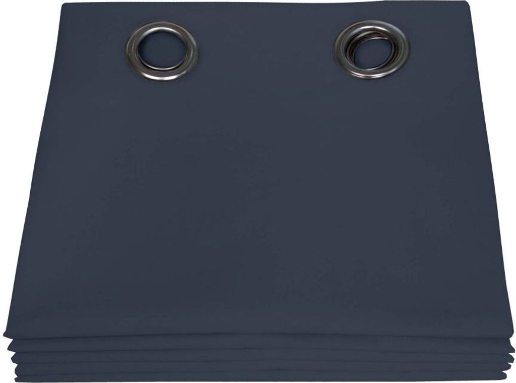 MOONDREAM Verdunkelungsvorhang | Licht+Sonnenschutz | 100% Lichtschutz | Ösen | Blau MC12 | 135B x 250H cm