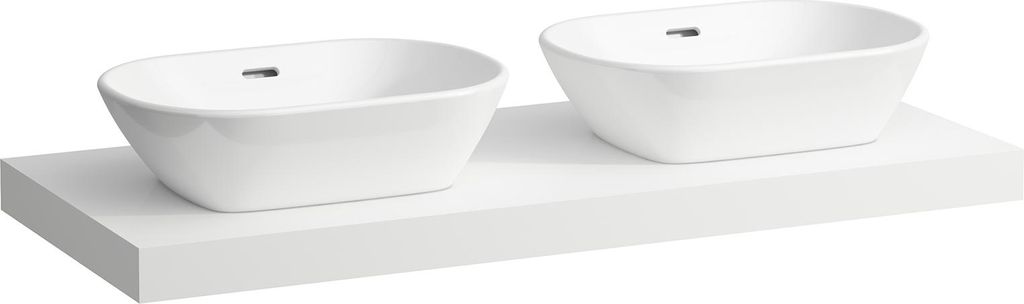 LAUFEN LANI Waschtischplatte, Ausschnitt links und rechts, 1185x495x65mm, H4046741122601