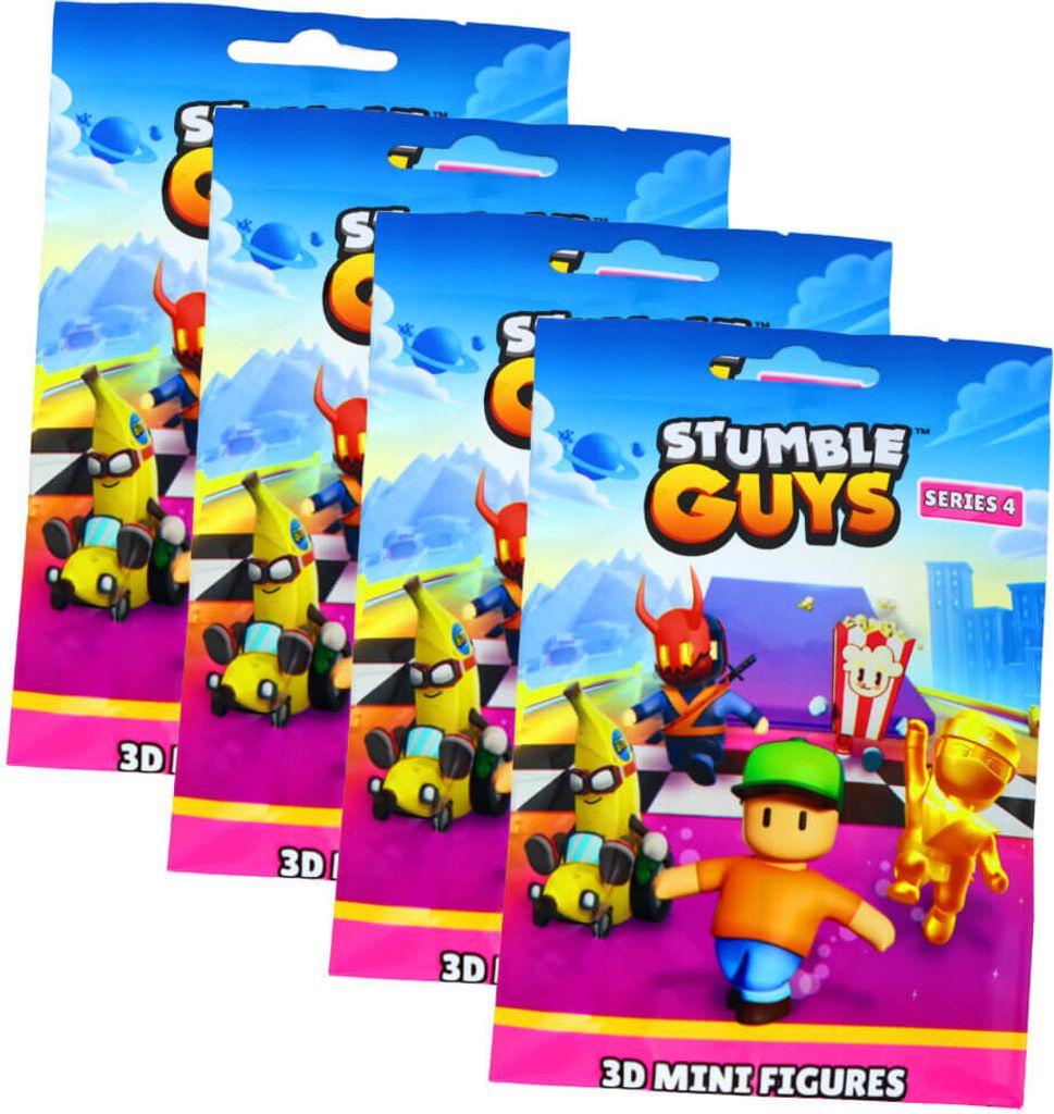 Stumble Guys 3D Sammelfiguren Serie 4 - Chrome Figur - 4 Tüten