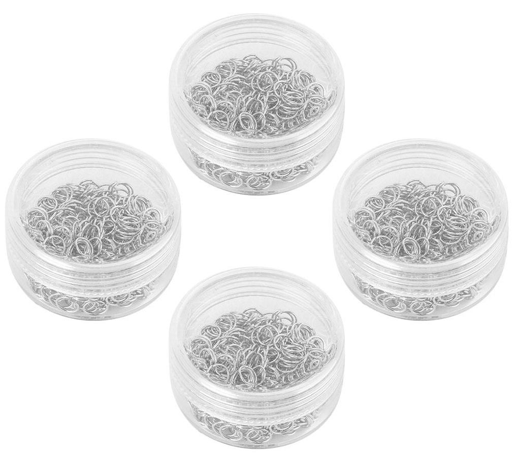 4Box Metall Biegeringe Offener Ring DIY Schmuckherstellung Set Zubehör 3mm