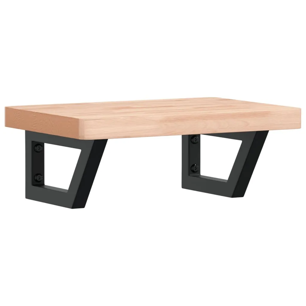 Top Bagno Industrial faggio e acciaio vidaXL | Stile Minimalista Loft