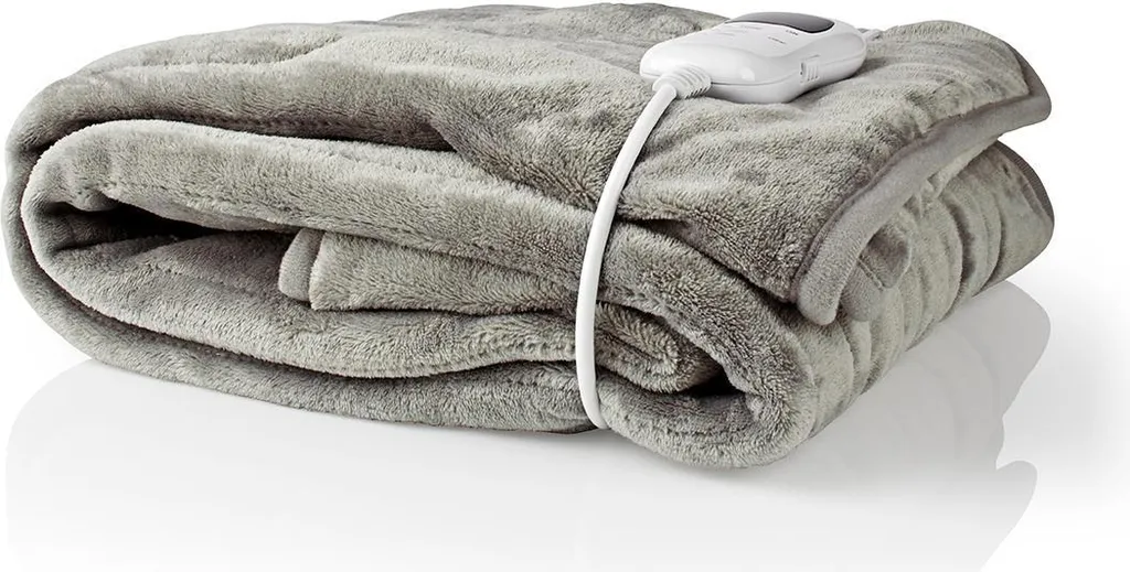 Couverture chauffante 1 personne 180x130 cm en polaire avec 9 niveaux