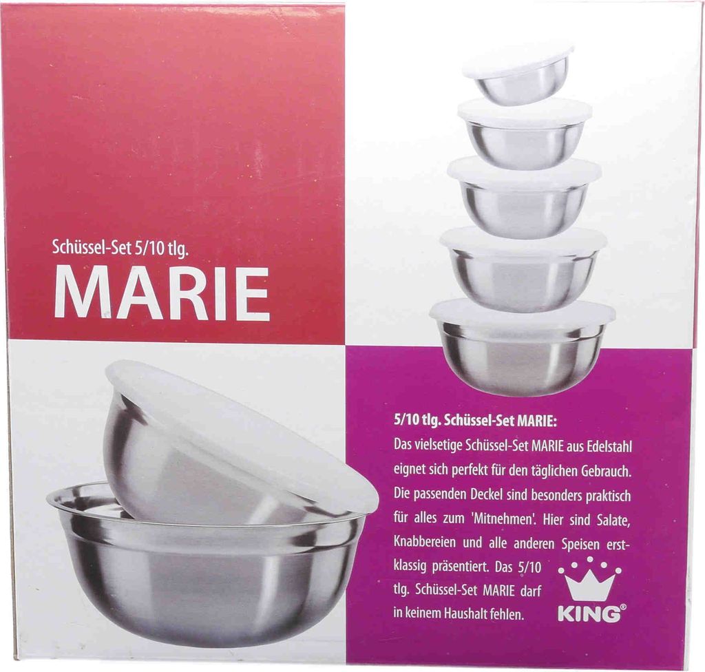 5tlg. KING® Schüssel-Set Marie ca. 4.6L / Schüssel-Set aus Produktbild 4